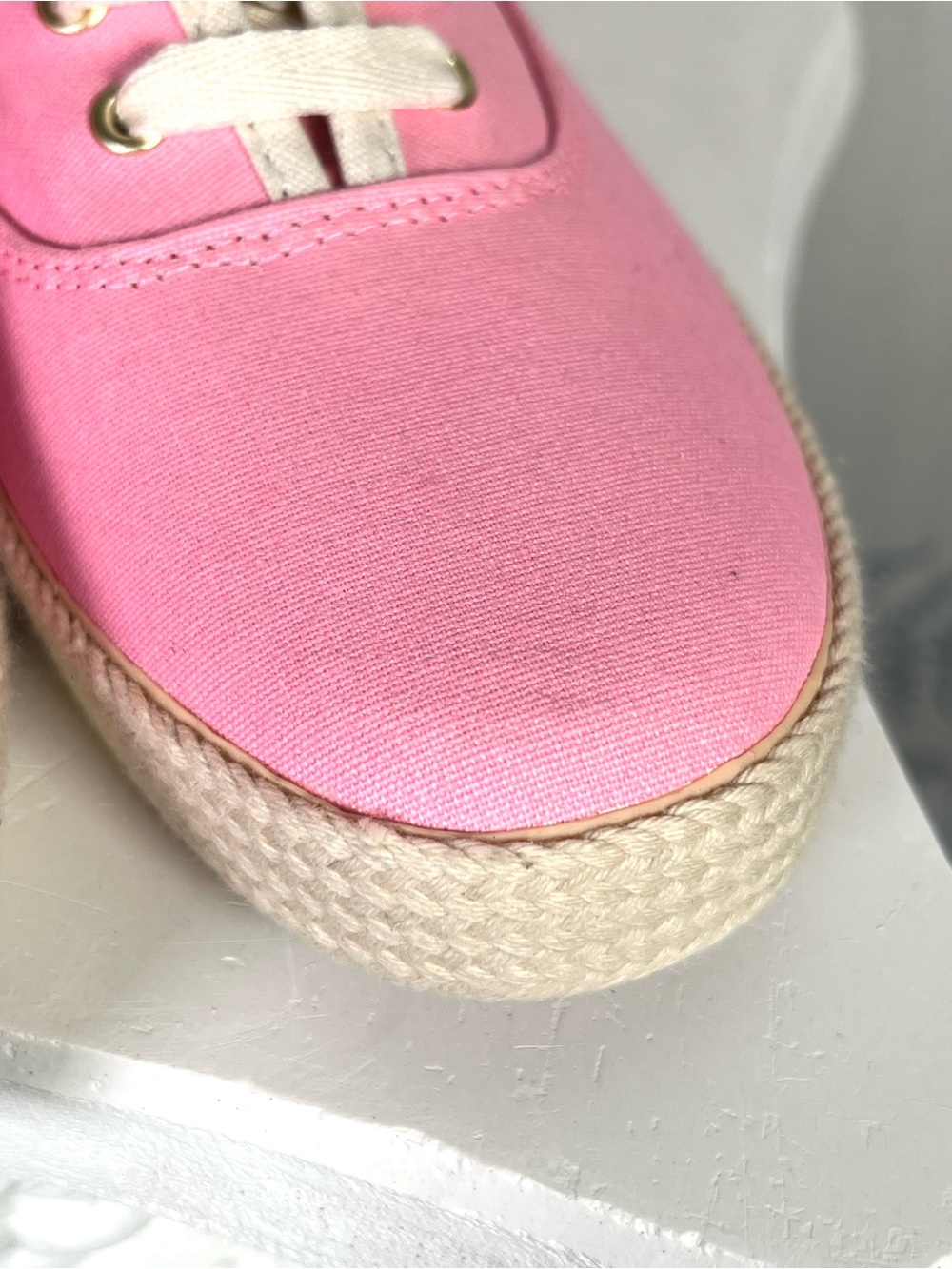 Kate Spade x Keds Hot Pink Canvas Lace-Up Sneakers - Picture 5 of 9